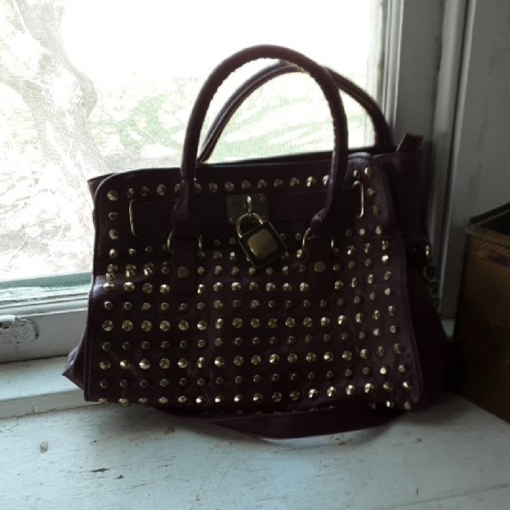 Studded Purple Handbag